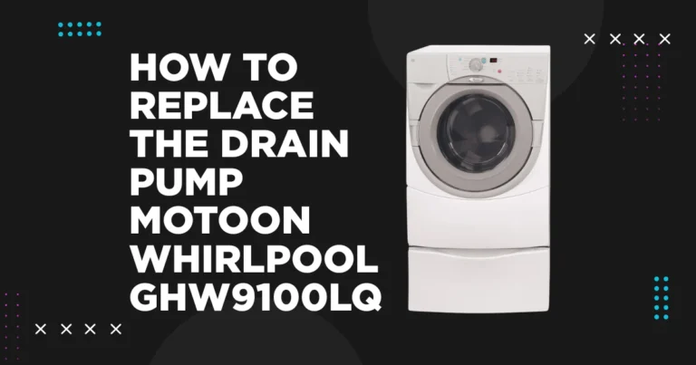 How to Replace the Drain Pump Motor Part WP8181684 on Whirlpool GHW9100LQ