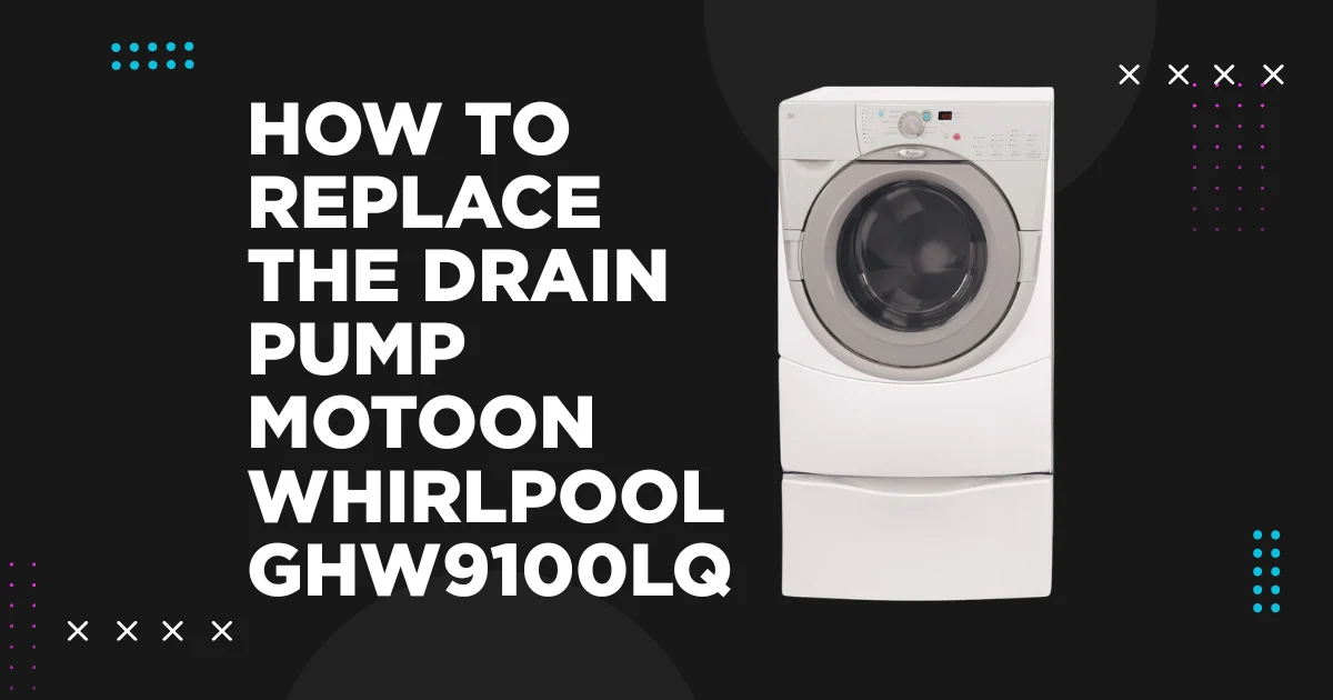 How to Replace the Drain Pump Motor Part WP8181684 on Whirlpool GHW9100LQ
